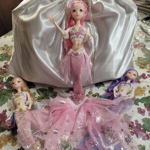 BA279-NIP Amethyst, Rainbow, Sprinkles Princess Mermaids with Crown